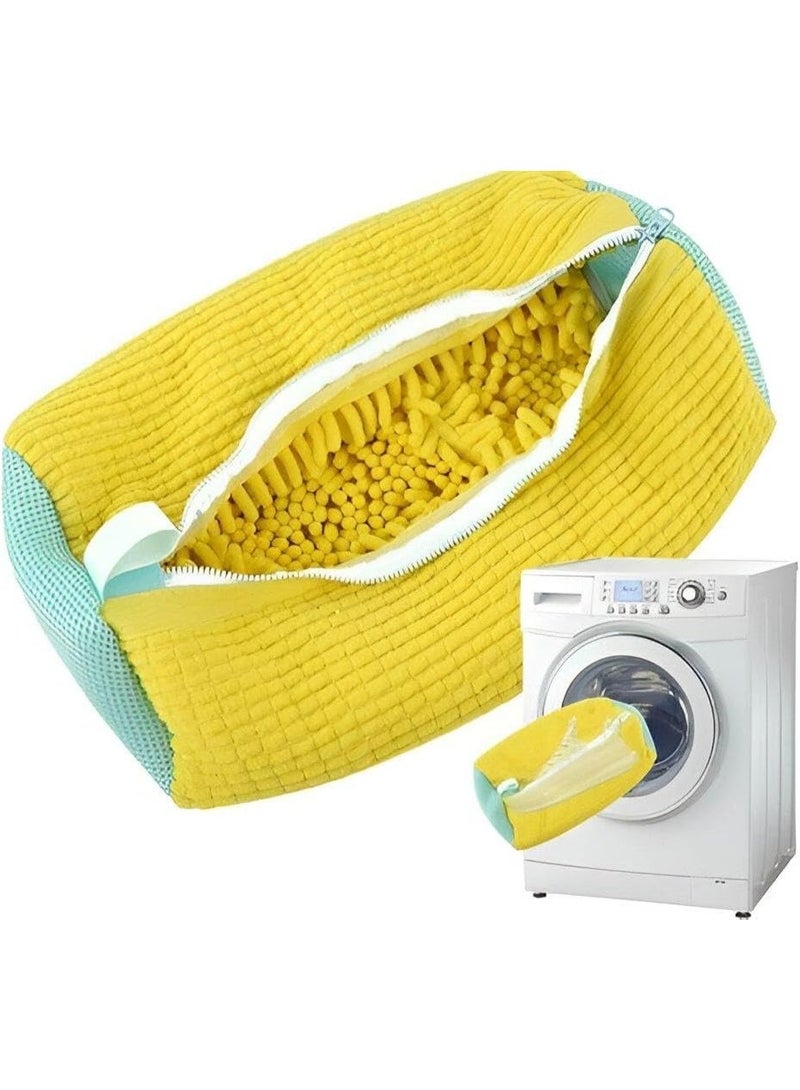 شنطة تنظيف الاحذية من المايكروفايبر - شنطة غسيل كبيرة للغسالة للاحذية الرياضية والاحذية الكاجوال وللاستخدمات المتعددة الاخري شنطة غسيل متينة للغسالة-051 - Image 1